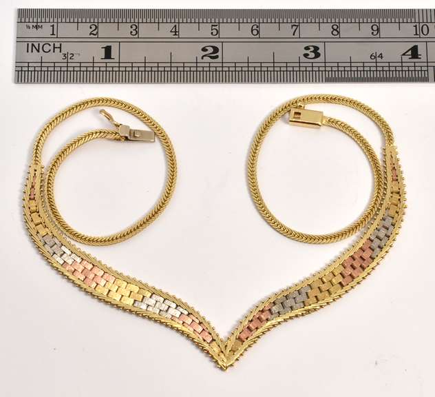 Always Popular 14k Tri-color Necklace