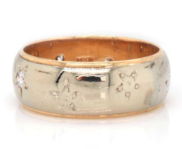 Whimsical 14kt YG Gents' Star Diamond Ring