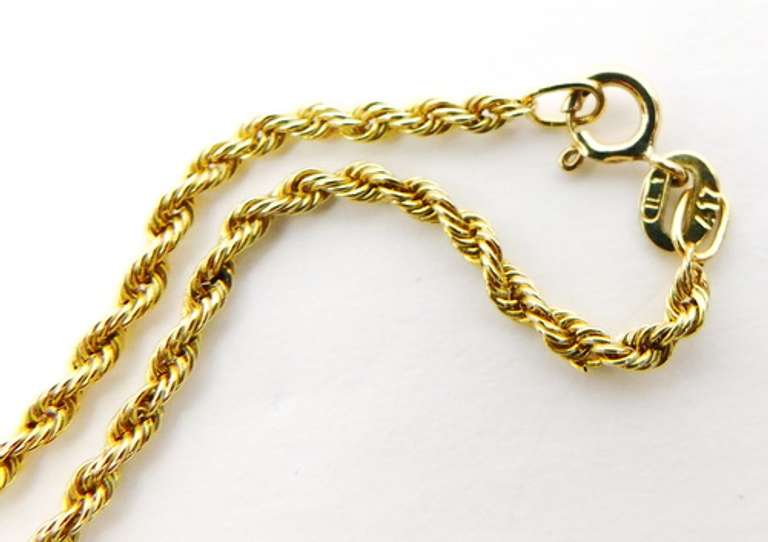 10K Yellow Gold Rope Chain Bracelet