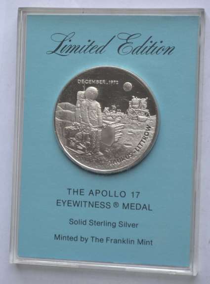 2 Eyewitness Sterling Early Space Medals