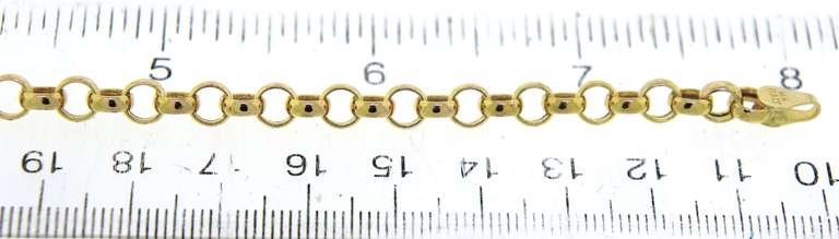 Fancy Yellow Gold Rolo Link Bracelet
