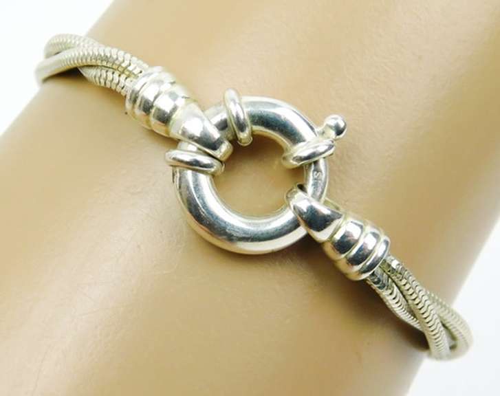 Sterling Silver Triple Chain Bracelet