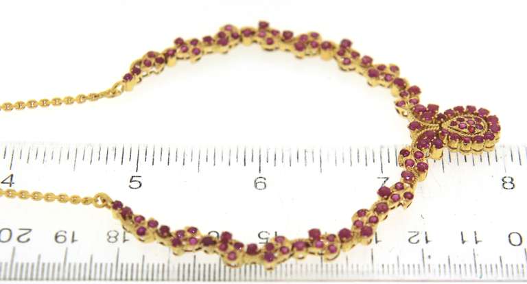 Romantic 21kt YG Traditional Pink Ruby Accent Necklace