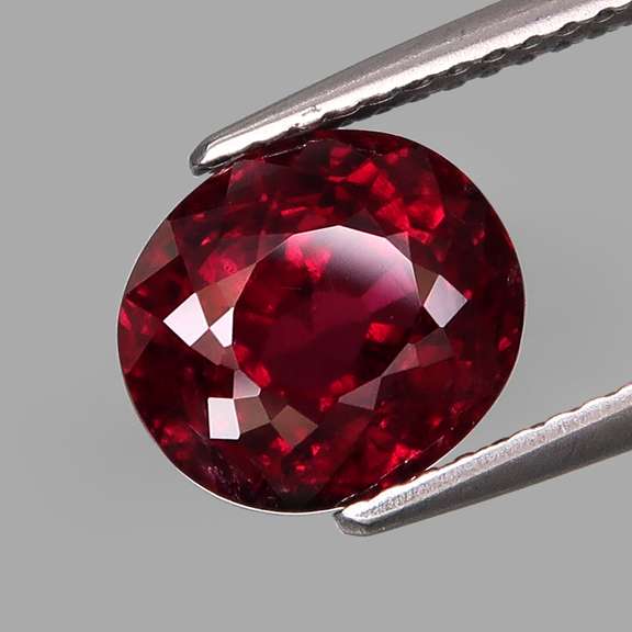 Amazing color in this 4.06ct dark red Garnet