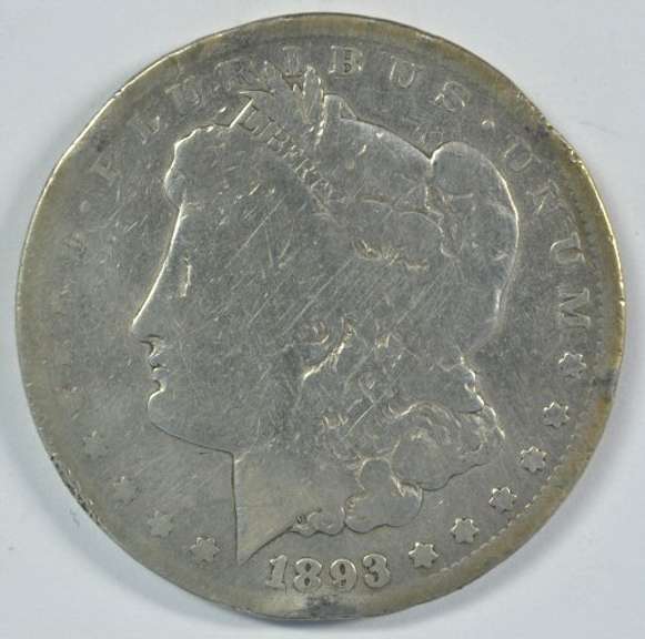 Rare key date 1893-CC Morgan Silver Dollar in circ