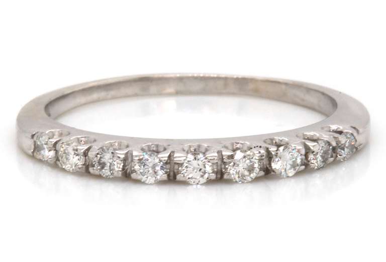 Simple 14kt WG Diamond Ring