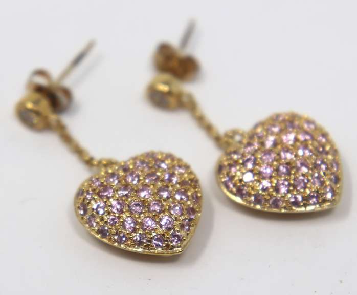 Vintage Adrienne Heart Drop Earrings