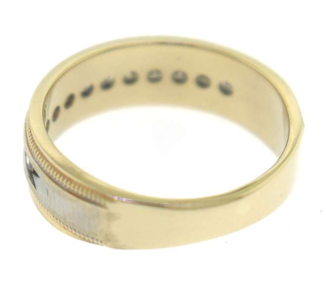 Men's Yellow Gold Diamond Band
