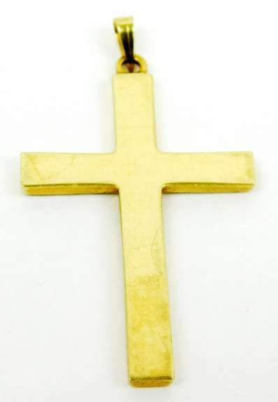Elegant Vintage 14K Yellow Gold Cross Pendant