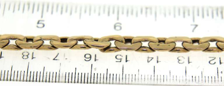 Pleasing Yellow Gold Modified Curb Link Chain Necklace