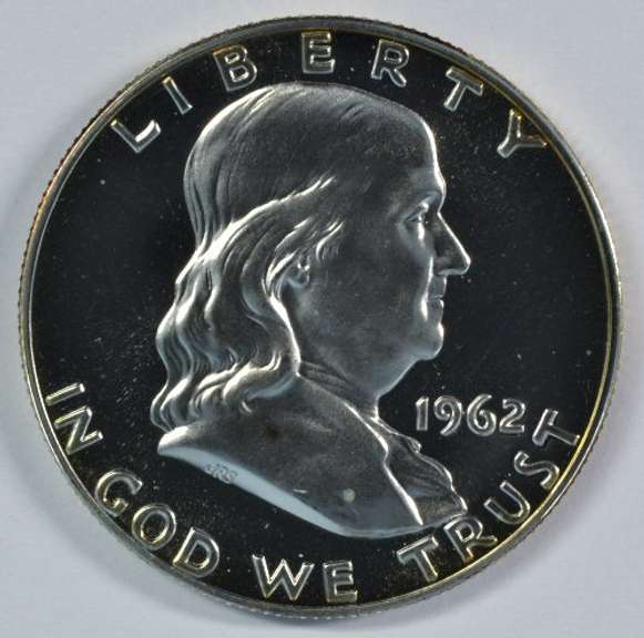 Superb Gem Cameo Proof 1962 Franklin Half Dollar
