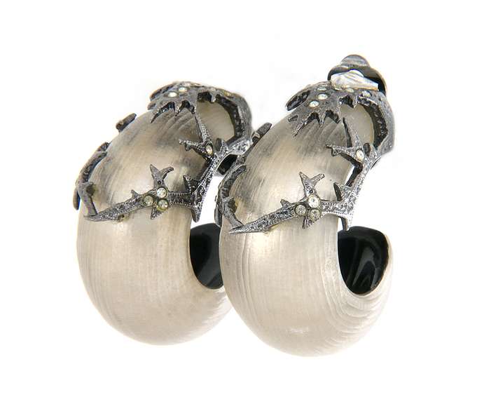 Edgy Alexis Bittar Chunky Hoop Earrings