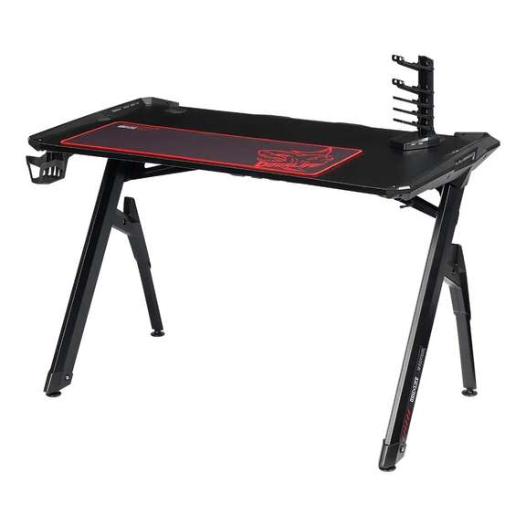 Gaming Desk R-Shaped Metal Frame 47 inch