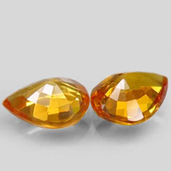 Gorgeous 1.04ct pair of golden Songean Sapphires