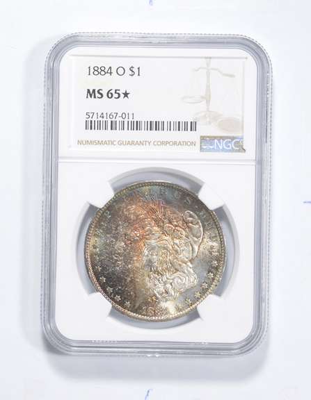 MS65* 1884-O Morgan Silver Dollar - Graded NGC