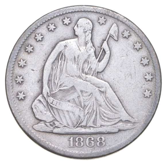 1868-S Seated Liberty Half Dollar