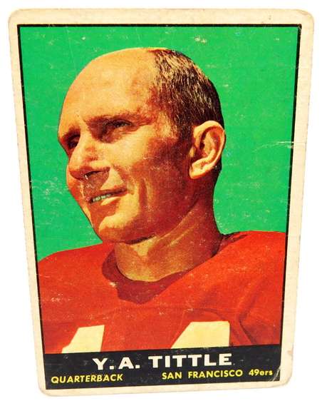 Y.A. Tittle 1961 Topps Football Card