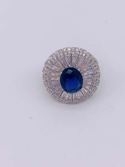 Princess Diana Themed Blue Sapphire Cocktail Ring