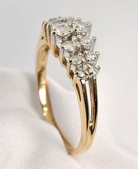 Classic Diamond Pyramid Ring