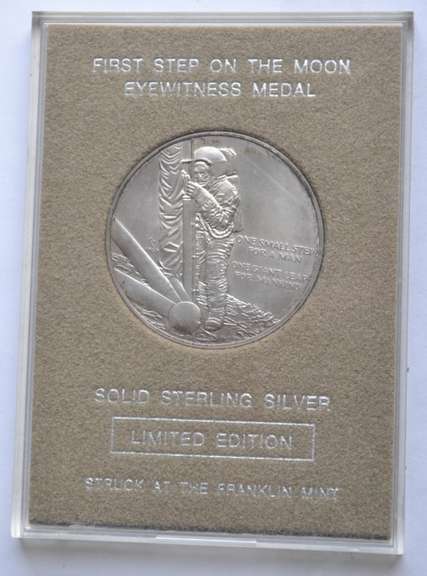2 Eyewitness Sterling Early Space Medals