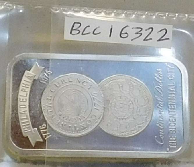 1 Oz Silver Ingot:  Philadelphia