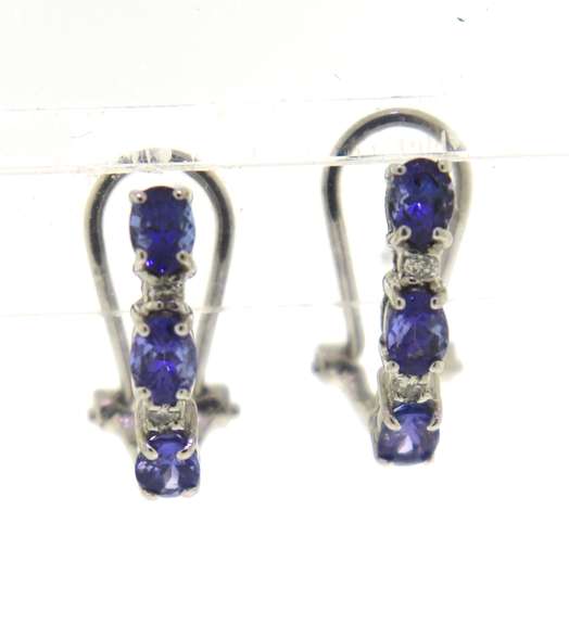 Fantastic Tanzanite & Diamond Accent Earrings