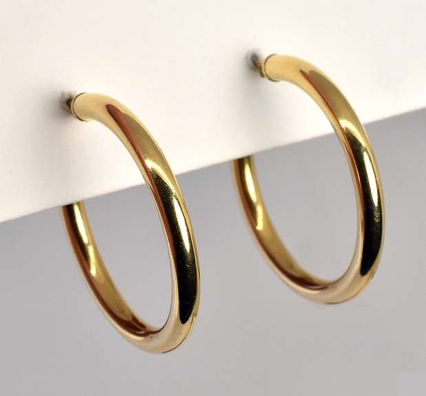 Half Dollar Sized Hoop Earrings