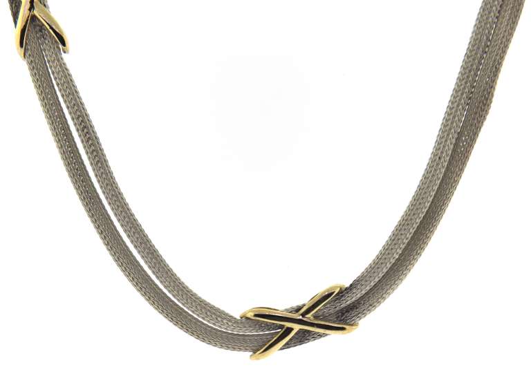 Favorite 2 Row X Mesh Necklace