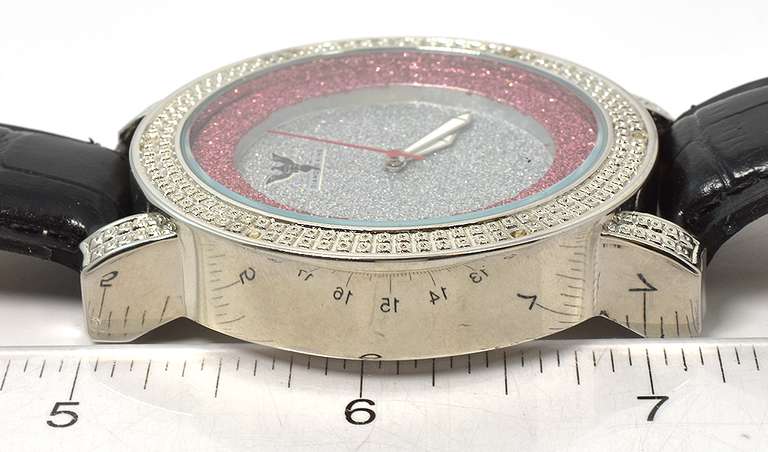 Sparkling Diamond King Silver Dial Watch