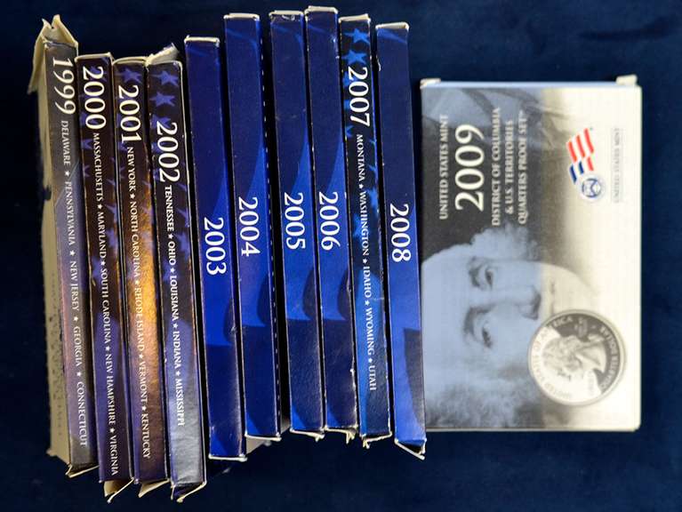 Lot Run Of Quarter Proof Sets 1990-2009 11 Total Sets