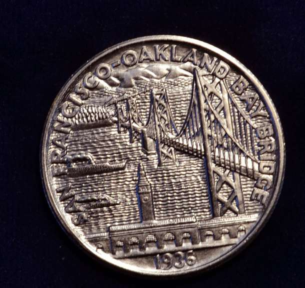 1936 S Bay Bridge Commemorative Half Dollar AU/BU