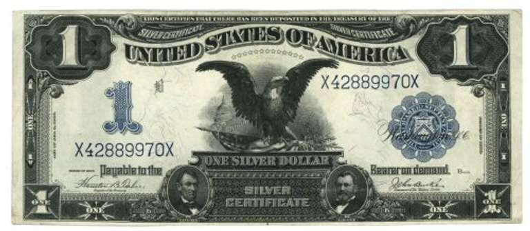 Crisp 1899 Series Large Size $1 Silver Certificate