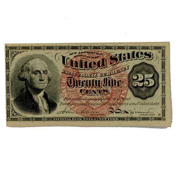 Gem Unc 25 Cent Fourth Issue Fractional Currency.