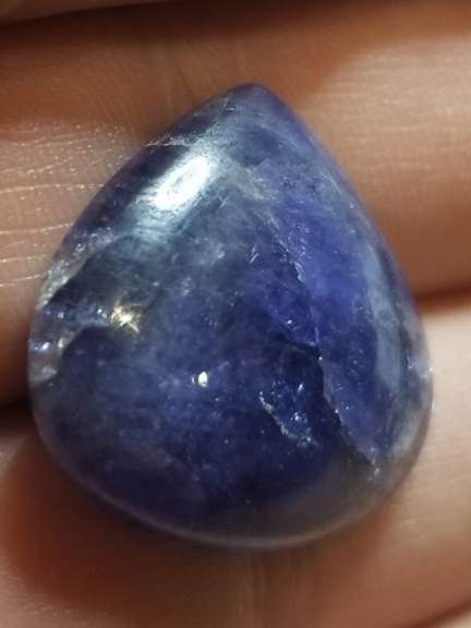 Very large 30.82ct unheated Tanzanite cabochon