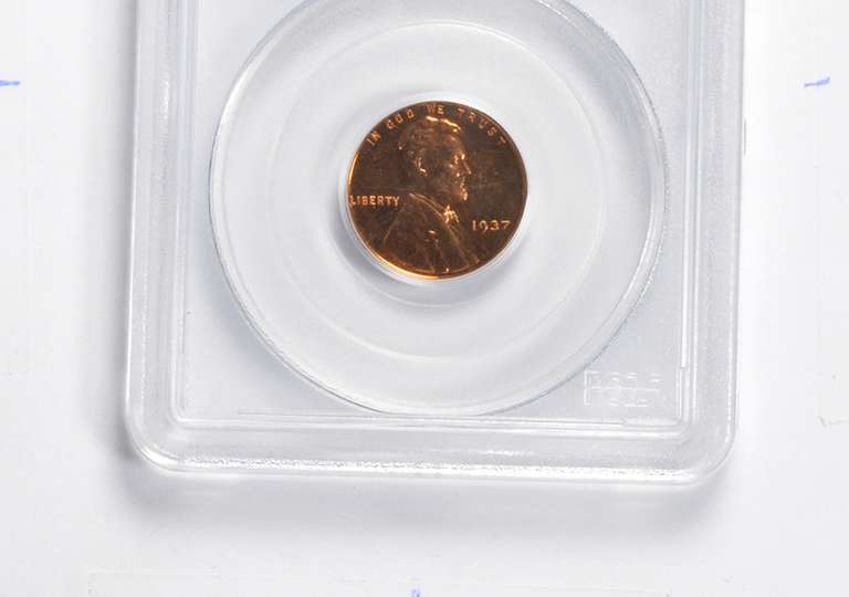 PR65 RD 1937 Lincoln Wheat Cent - Graded PCGS