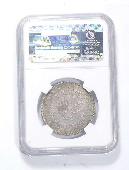 AU58 1820 Capped Bust Half Dollar - LG Date - Square 2 - Graded NGC