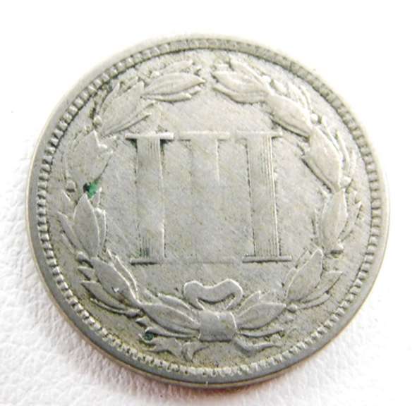 Rare 1865 U.S. III Nickel