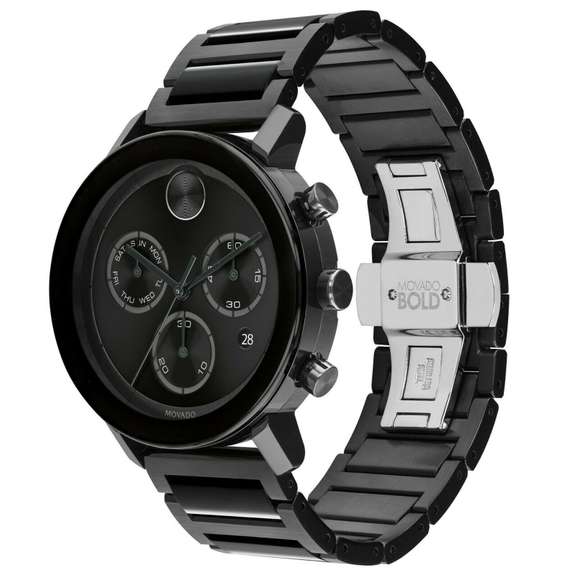 Movado Chronograph Quartz Black Dial Men's Watch