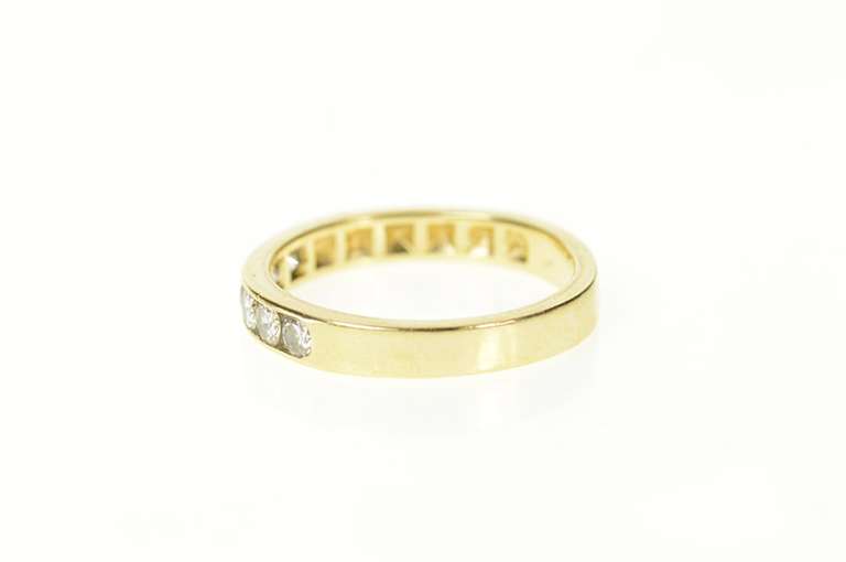 14K Yellow Gold 0.48 Ctw Classic Diamond Wedding Band Ring