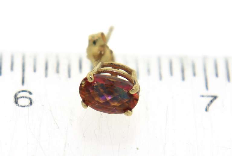 Nice Oval Mystic Topaz Sol Earrings