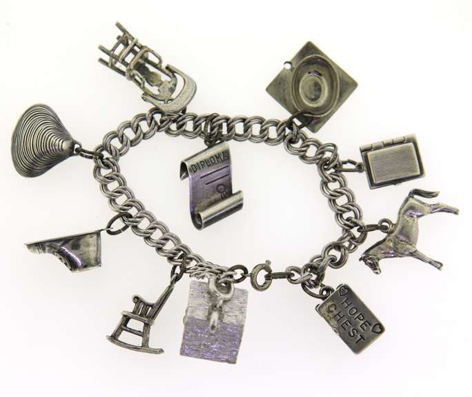 Vintage Sterling Silver Charm Bracelet