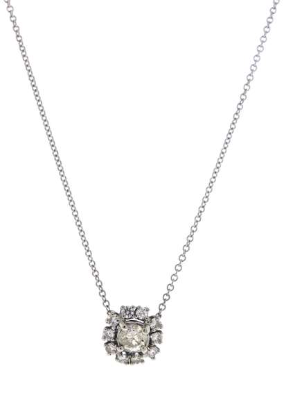 Powerful White Gold Diamond Pendant on chain