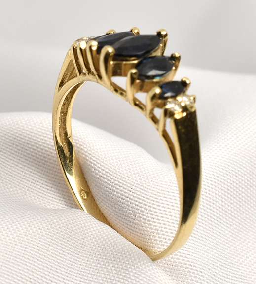 Stylish Marquise Sapphire Ring