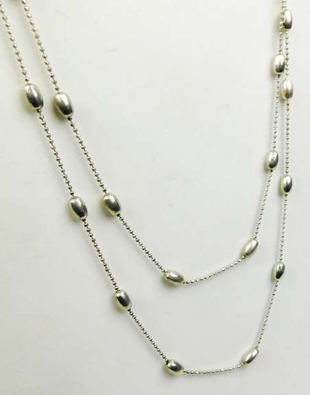Silpada 44 Inches Long Sterling Bead Necklace
