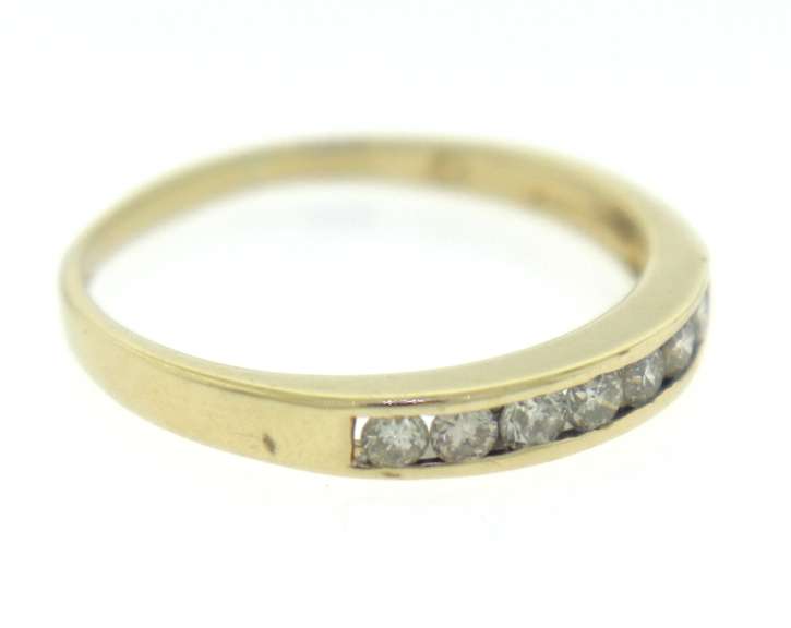 Nice Yellow Gold Diamond Channel Band