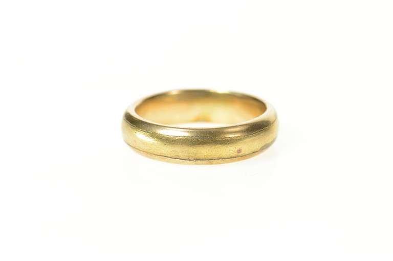 Gold Filled 5.3mm Art Deco Classic Simple Wedding Band Ring