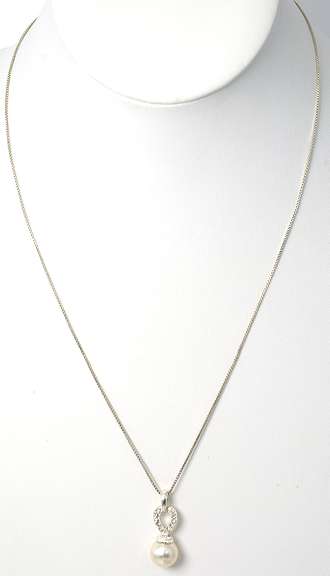 Sterling Silver Pearl Necklace