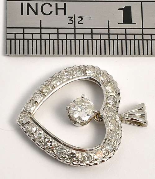 Enthralling Diamond Heart Pendant in 14K WG