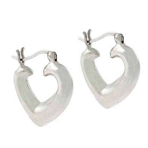 Sterling Silver Puffed Heart Earrings