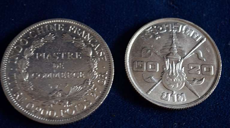 2 Silver Coins From Southeast Asia